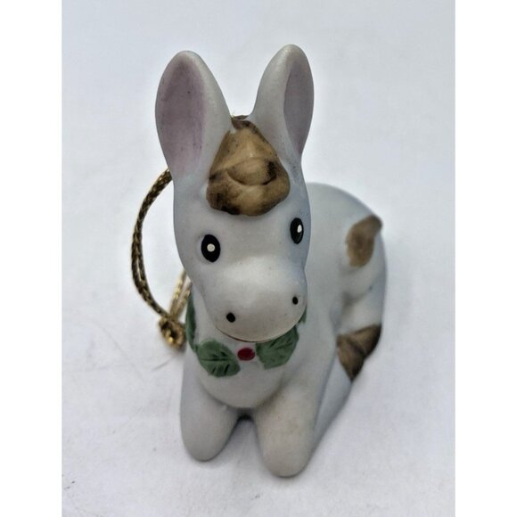 Vtg Homco Baby Donkey Figurine Porcelain Animal Ornament Nativity Holiday Decor - Picture 5 of 10